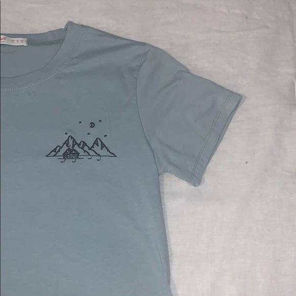 Light blue grey crop top - Picture 3 of 5